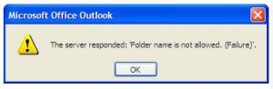 Outlook IMAP error using Gmail