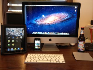 iMac iPad and iPhone